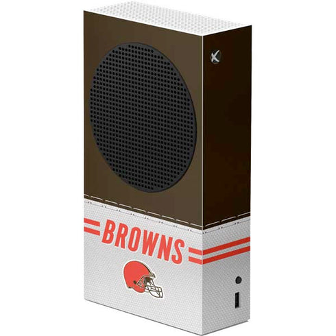 NFL Cleveland Browns White Striped Xbox Series S Console Skin